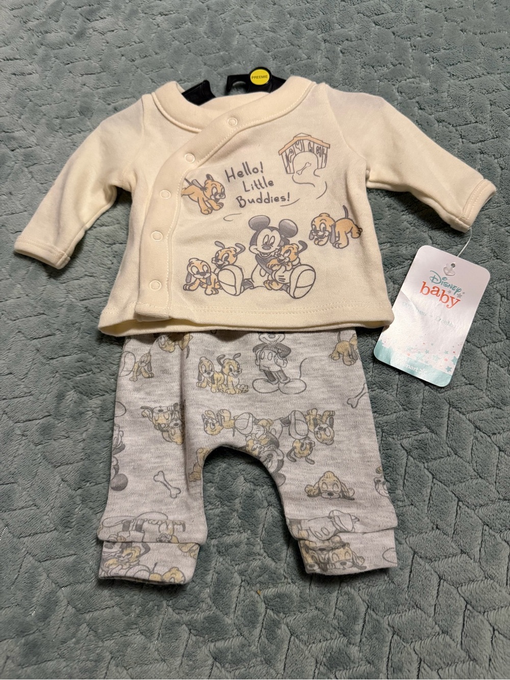 Disney Baby Logo Print Preemie 2 Piece set